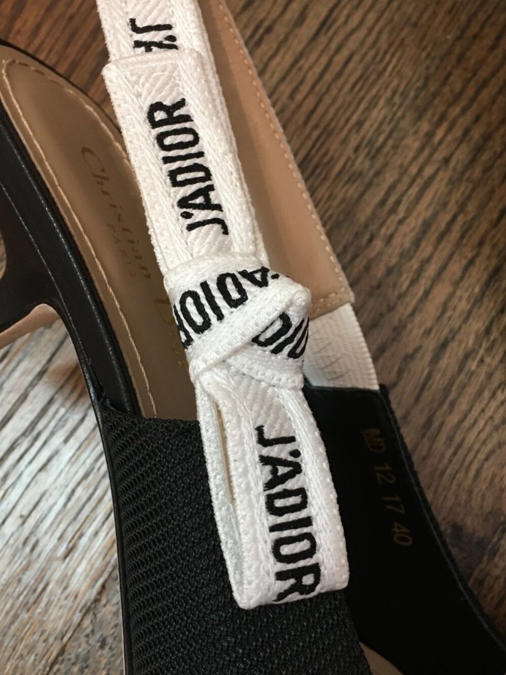 J'Adior Slingback Pump on Black Size 40 - Picture 4 of 5